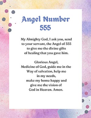 Angel number 555 prayer