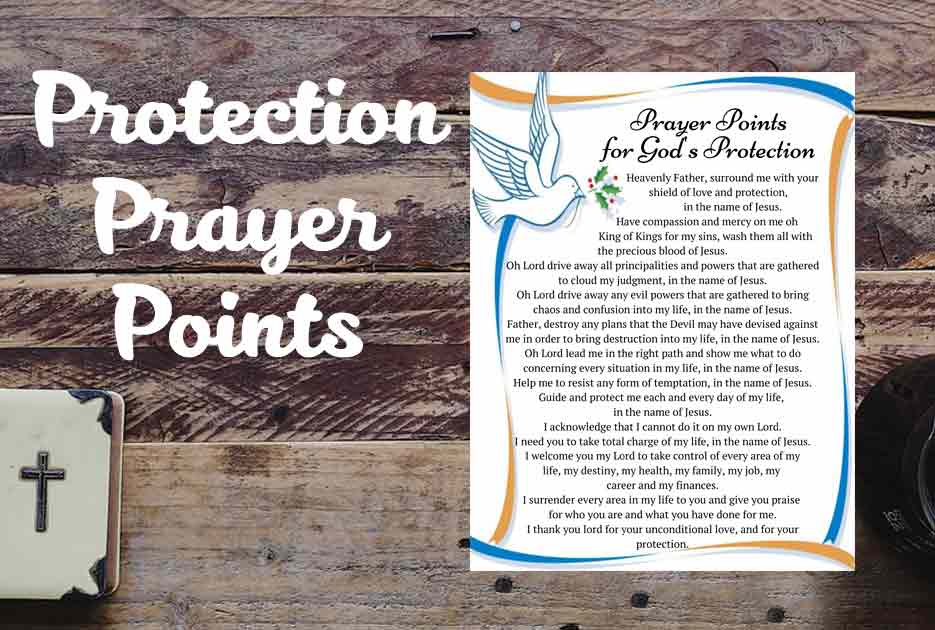 Free Printable Protection Prayer Points