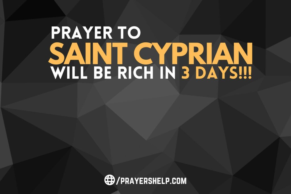 It Is Scary With This Prayer To Saint Cyprian You Will Be Rich In 3 Days!!!